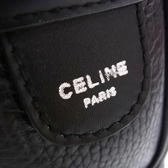 Celine Business Bag Macadam Briefcase Black Leather Vintage M09 Silver - Picture 8 of 8